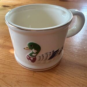 Vintage 1985 Franklin Toiletry Co Shaving Mug Mallard Duck Design,3" Tall